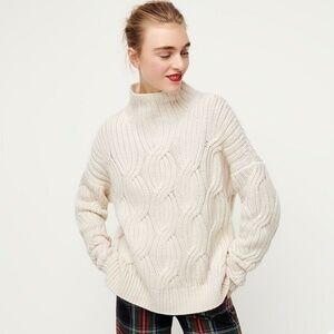Rare - J Crew Collection Cashmere Cableknit Turtleneck Sweater